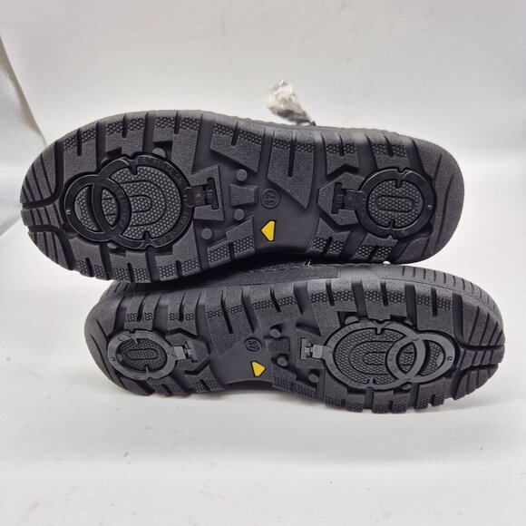 OTBT Women's Snow Boots Size 6 M Black Fanfare Reversible Spikes Leather Textil - Picture 4 of 12